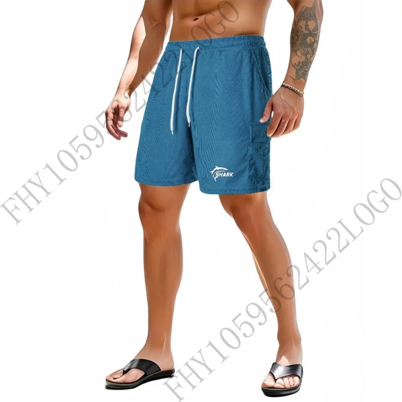 2025 Summer men's loose fashion shorts Casual sports timely printed cargo shorts men's new breathable jogging pants outdoor