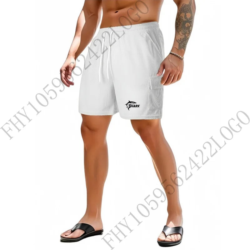 2025 Summer men's loose fashion shorts Casual sports timely printed cargo shorts men's new breathable jogging pants outdoor