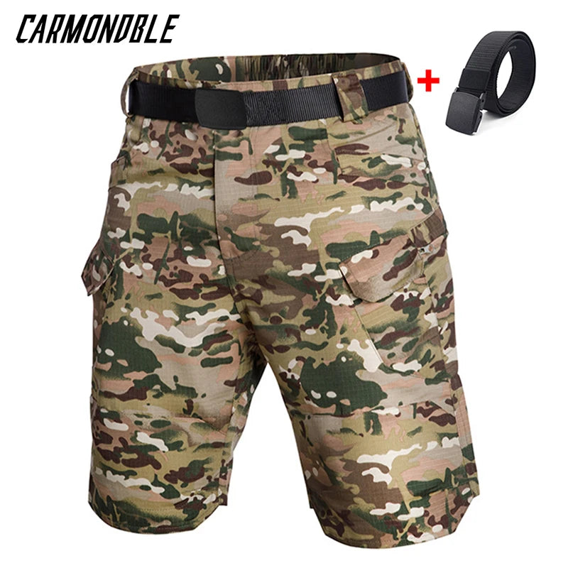CARMONDBLE Tactics Shorts Trekking Mountain Shorts Outdoor Multi pockets Waterproof Fishing Short Pants Quick drying Cargo pants