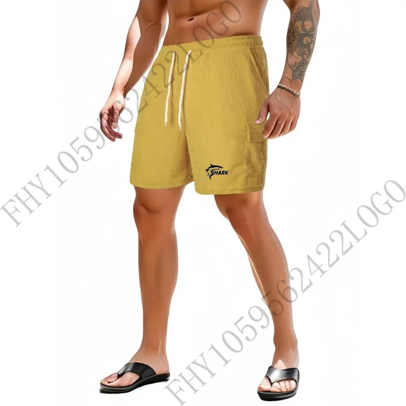 2025 Summer men's loose fashion shorts Casual sports timely printed cargo shorts men's new breathable jogging pants outdoor