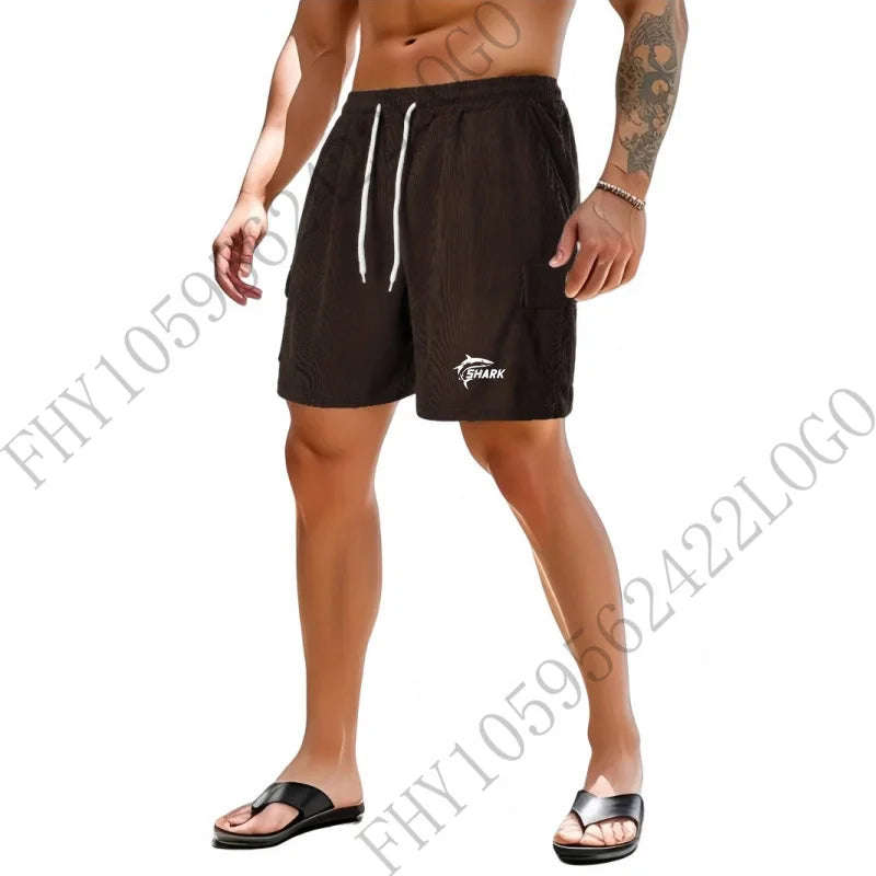 2025 Summer men's loose fashion shorts Casual sports timely printed cargo shorts men's new breathable jogging pants outdoor