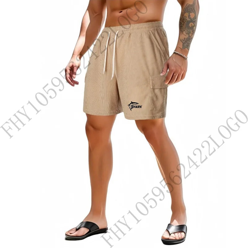 2025 Summer men's loose fashion shorts Casual sports timely printed cargo shorts men's new breathable jogging pants outdoor