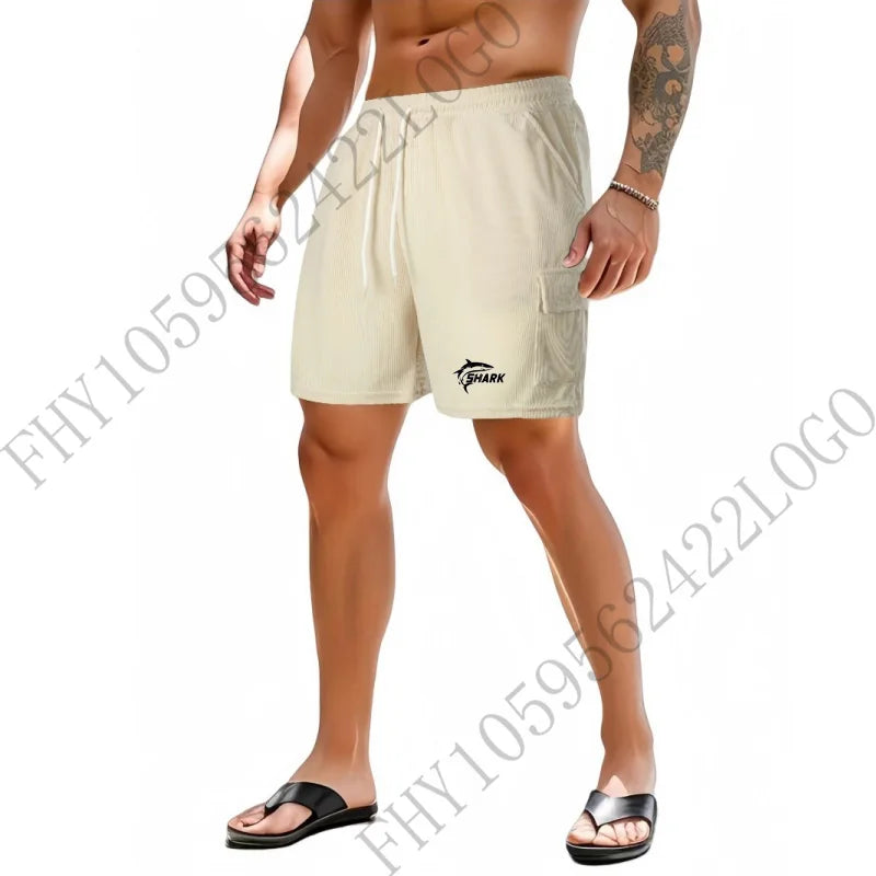 2025 Summer men's loose fashion shorts Casual sports timely printed cargo shorts men's new breathable jogging pants outdoor