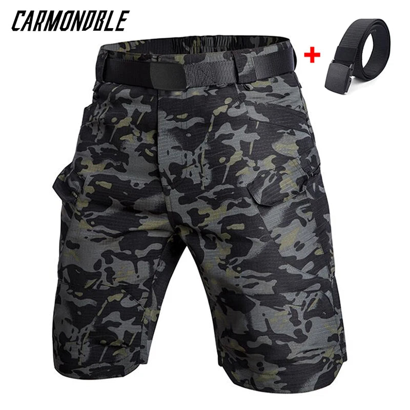 CARMONDBLE Tactics Shorts Trekking Mountain Shorts Outdoor Multi pockets Waterproof Fishing Short Pants Quick drying Cargo pants