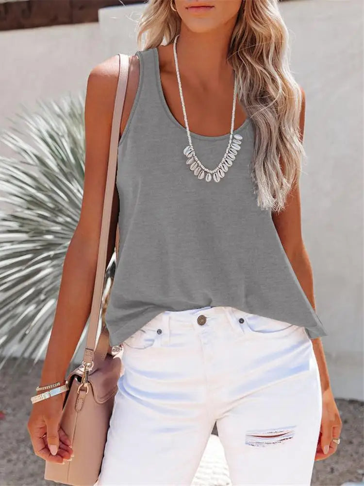 2025 New Customized Print Top for Women DIY Photo or Logo Tank Top O-neck Cotton Tee