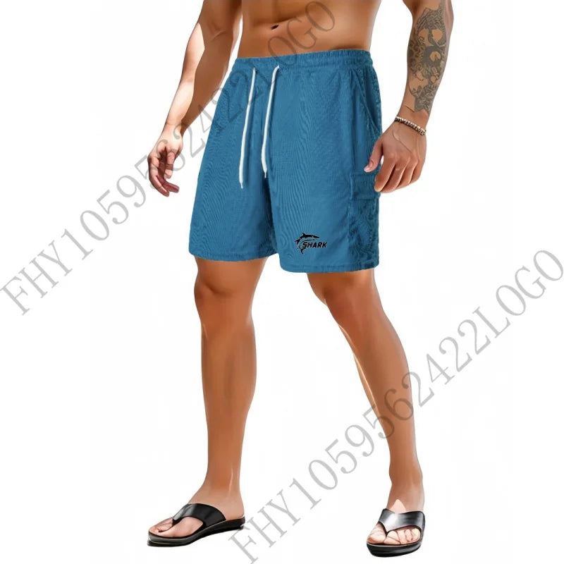 2025 Summer men's loose fashion shorts Casual sports timely printed cargo shorts men's new breathable jogging pants outdoor