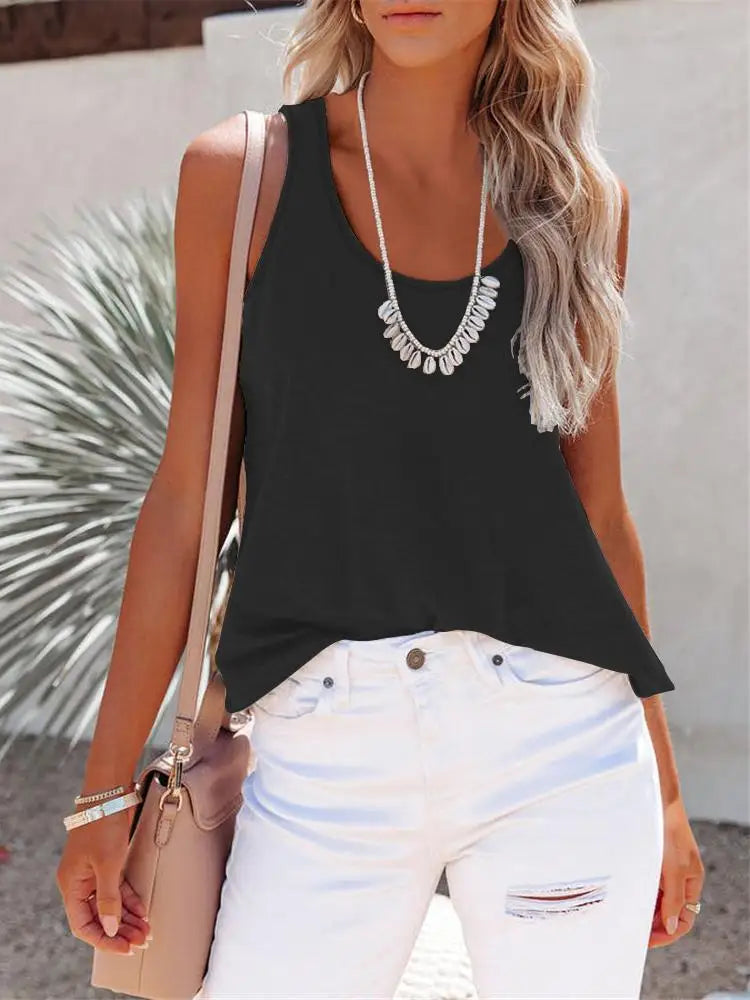 2025 New Customized Print Top for Women DIY Photo or Logo Tank Top O-neck Cotton Tee