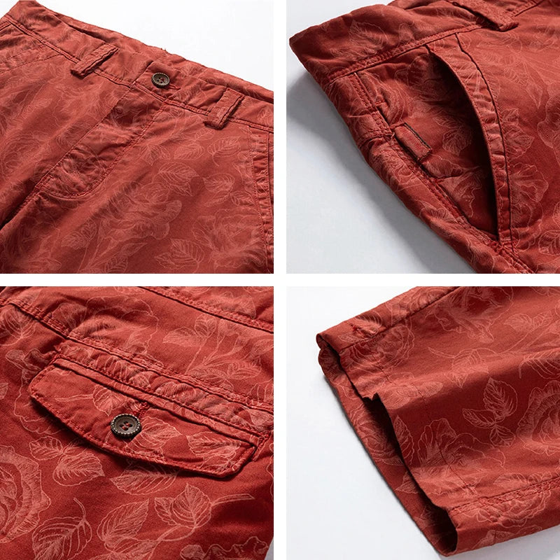 Men Solid Cargo Shorts Summer Mens Fashion Cotton Military Shorts Outdoor Bermuda Quick Dry Joggers Shorts Male Plus Size 38 Hot