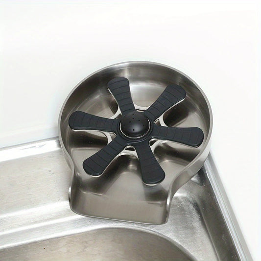 Stainless Steel Glass Rinser For Home Sink Automatic Cup Washer Bar Coffee Pitcher Wash Cups Tool Household Kitchen Accessories