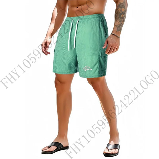 2025 Summer men's loose fashion shorts Casual sports timely printed cargo shorts men's new breathable jogging pants outdoor