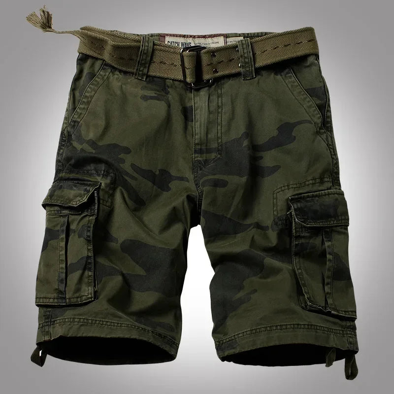 European and American Trendy Young Men's Spring and Summer Fashionable and Versatile Casual Workwear Camouflage Shorts.