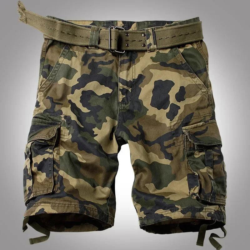 European and American Trendy Young Men's Spring and Summer Fashionable and Versatile Casual Workwear Camouflage Shorts.
