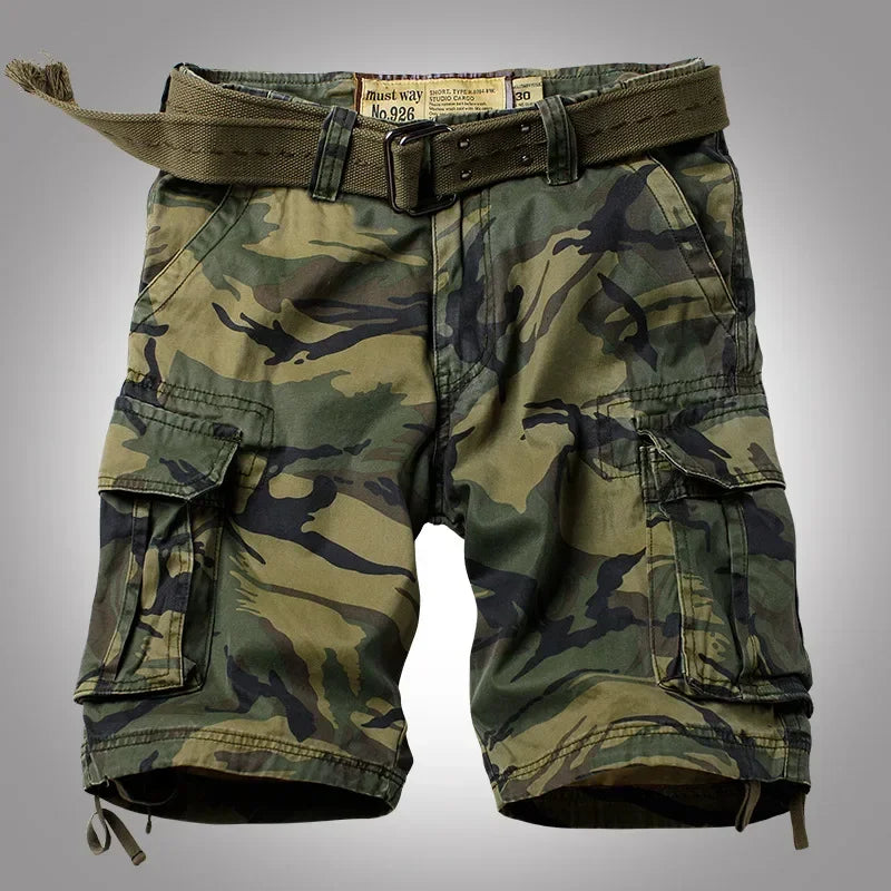European and American Trendy Young Men's Spring and Summer Fashionable and Versatile Casual Workwear Camouflage Shorts.