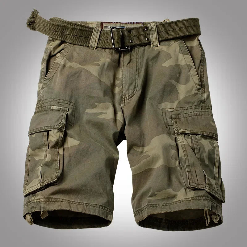 European and American Trendy Young Men's Spring and Summer Fashionable and Versatile Casual Workwear Camouflage Shorts.